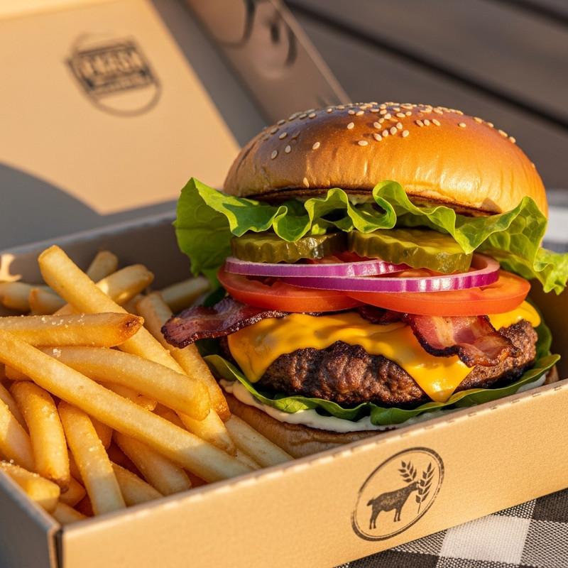 Cheese Burger & Fries