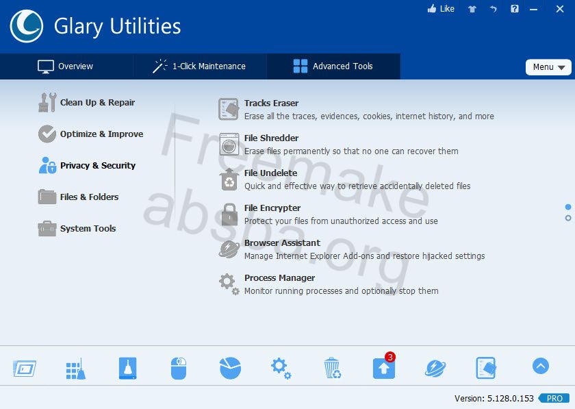 برنامج الصيانة و تسريع الويندوز : Glary Utilities Pro 5.128.0.153 