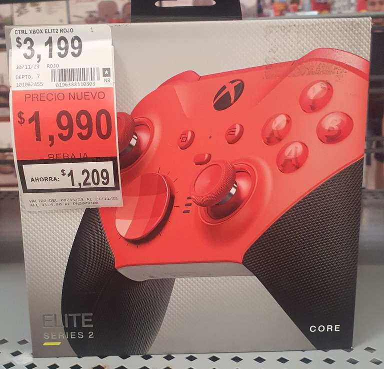 Walmart: Control XBOX ELITE SERIES 2 Color Rojo y Blanco - Leon Guanajuato 
