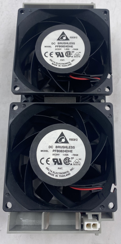 LOT OF 2 DELTA PFB0824DHE DC AXIAL 24V 1.63A 132.56CFM BALL BEARING FANS