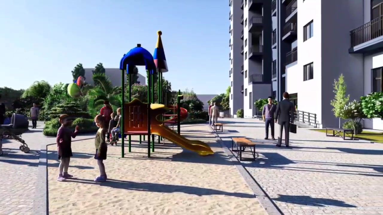 Детская площадка на территории Vision Apartments