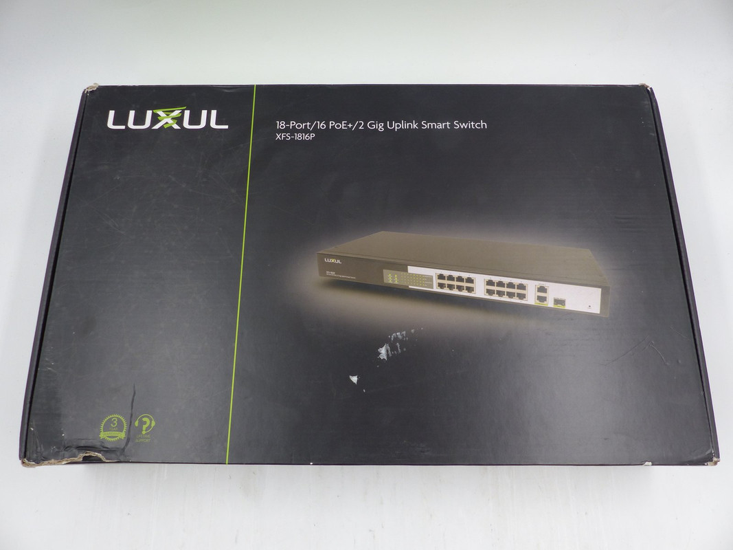 LUXUL XFS-1816P MANAGED SWITCH - 16 POE+ ETHERNET PORTS LUXUL XFS-1816P MANAGED SWITCH - 16 POE+ ETHERNET PORTS