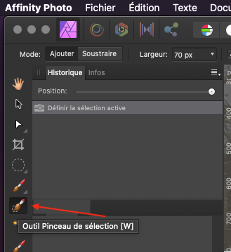 Pinceau de sélection
