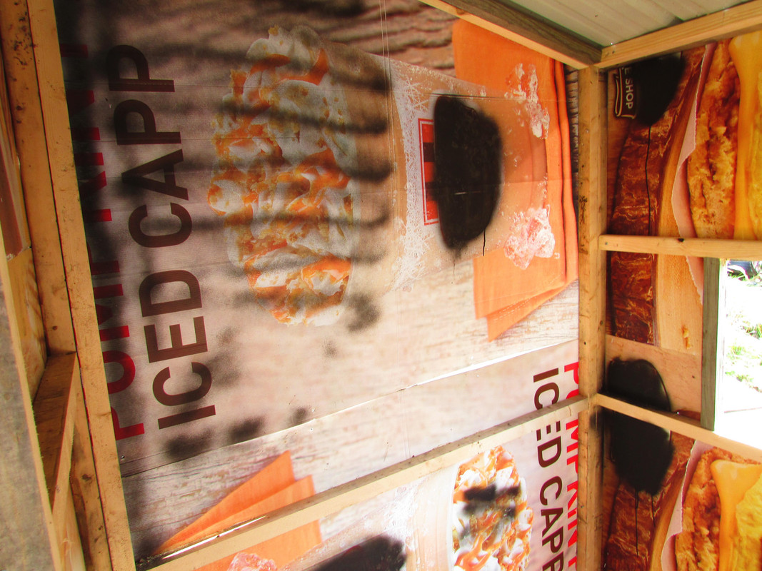 Inside view of east wall