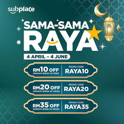 Online subscription platform SUBPLACE has Raya deals up to 75% off