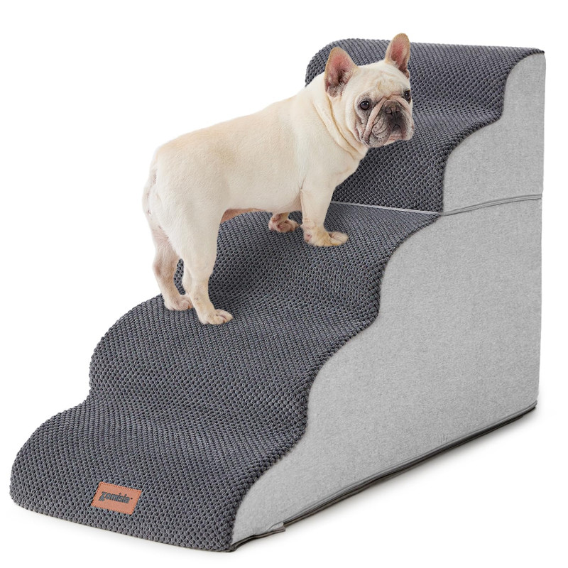 ZOMISIA Dog Stairs Ramp for High Beds 5 Step