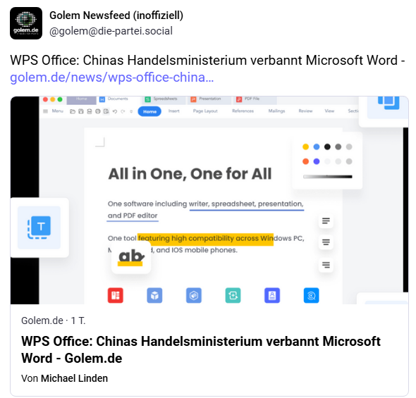 China setzt auf WPS-Office
