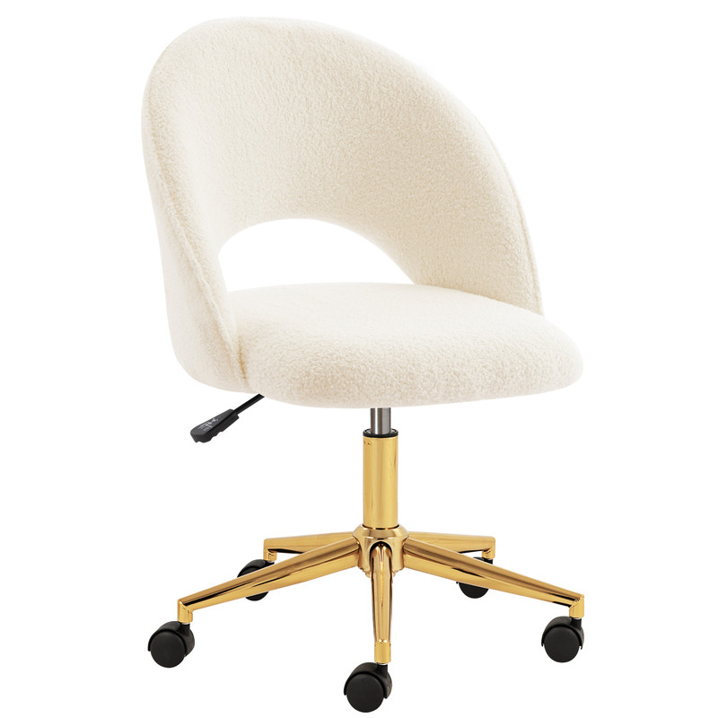 1 Furnimart FM8015 Lourdes Criddle Task Chair FM 8016 Sherpa White