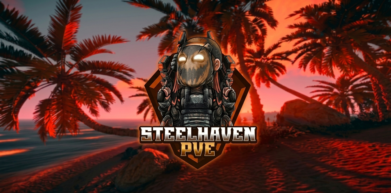 Баннер сервера SteelHaven PVE - No Raiding/Killing, No Decay, Noob Friendly