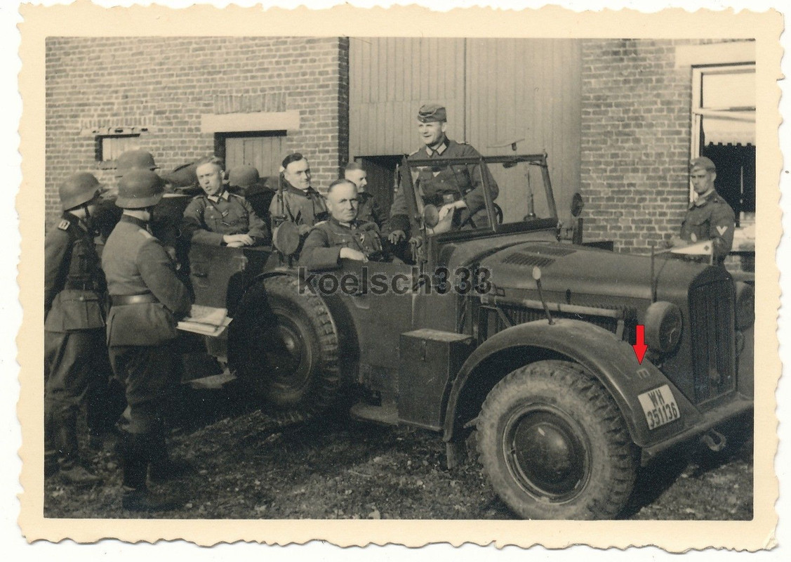 Einheits- PKW Kommandeur Kübelwagen Kennung 3.  