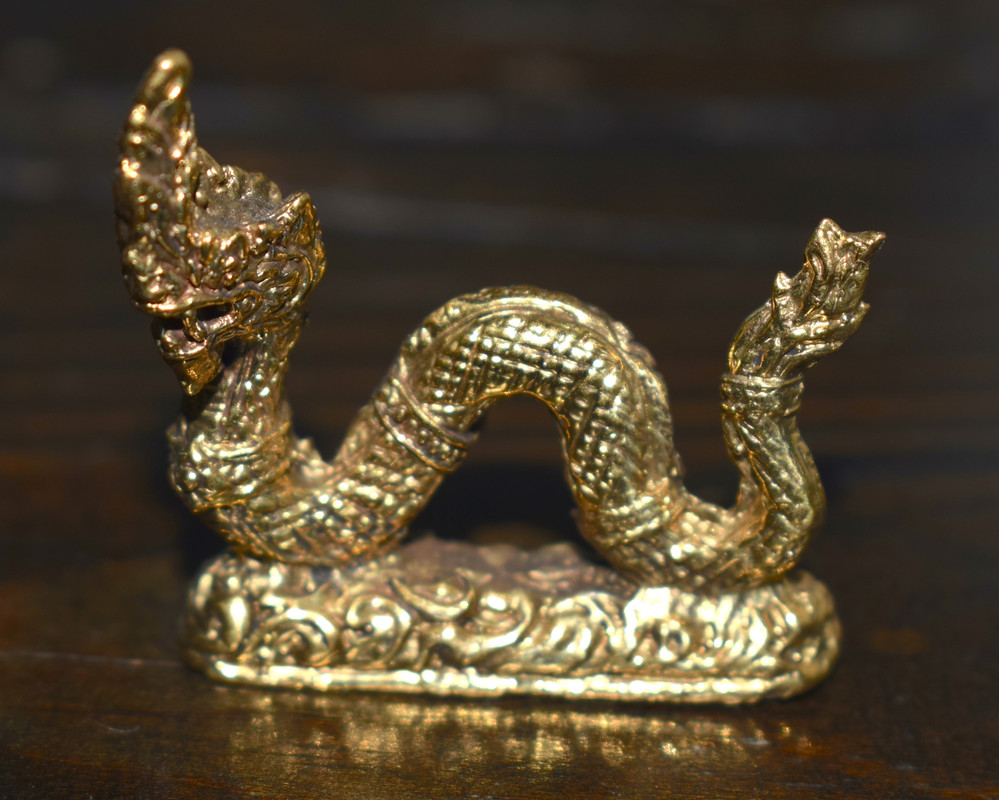 Mini bronze statue of a water dragon