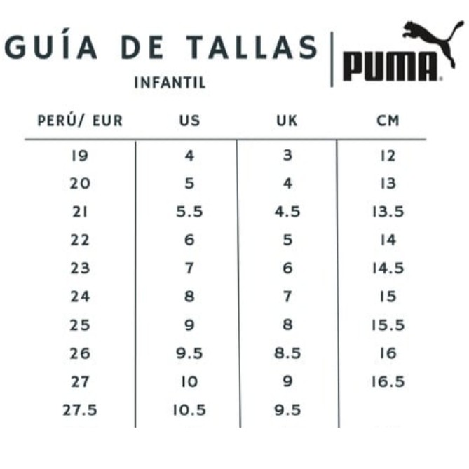 GUIA TALLA INFA