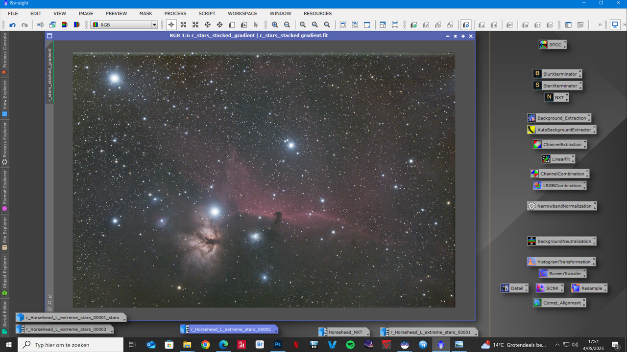 Siril Gradient PixInsight SPCC