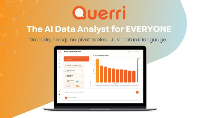 Querri - AI-ассистент для анализа данных и ответов на вопросы на естественном языке с поддержкой загрузки файлов