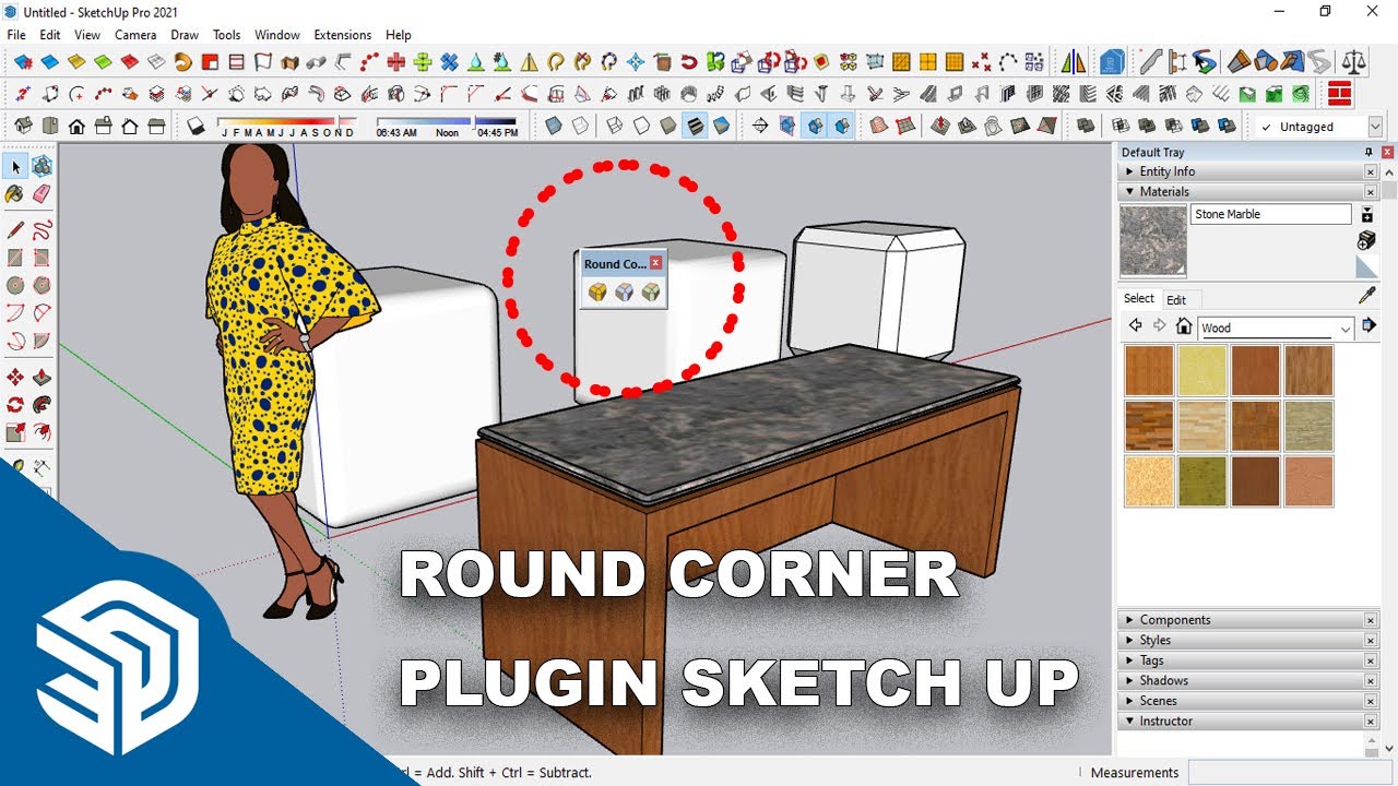 round corner sketchup 2021 free download