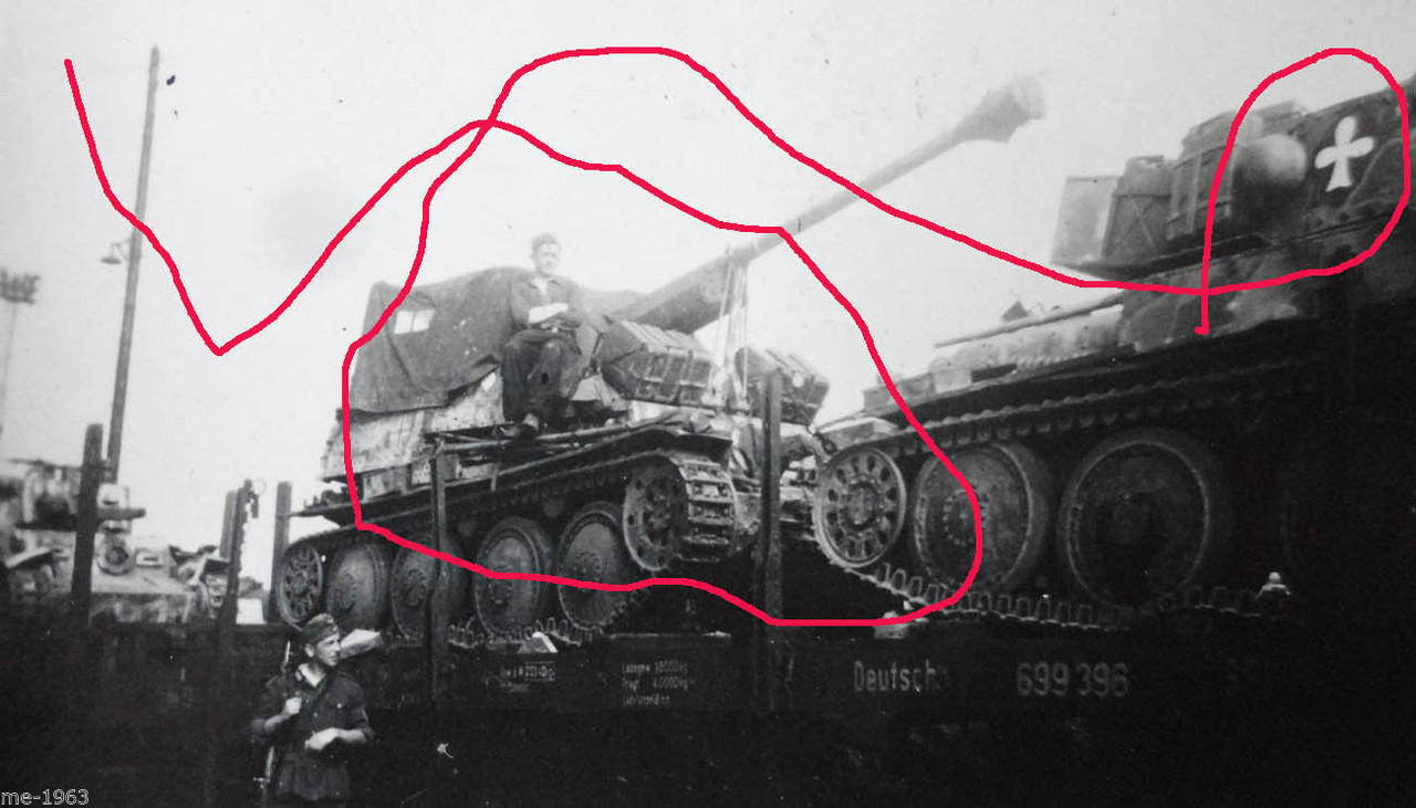 Panzerjäger Marder III mit Wappen Kleeblatt Kreu