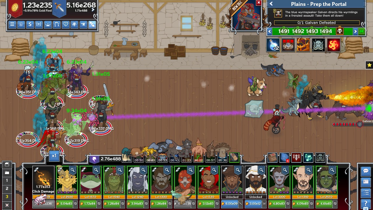 Main DPS for the earlygame Idle Champions of the Realms