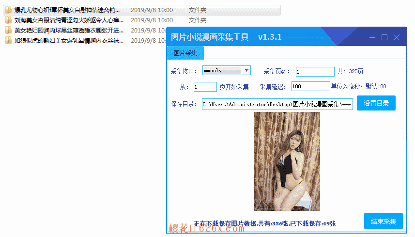 图片小说浸画采集工具V1.4.1，超多妹子美图一键下载 配图
