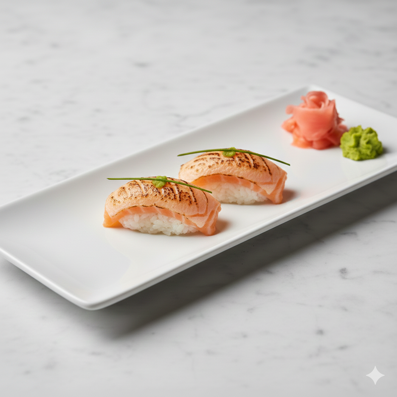 Nigiri De Salmón Flameado 2 Piezas