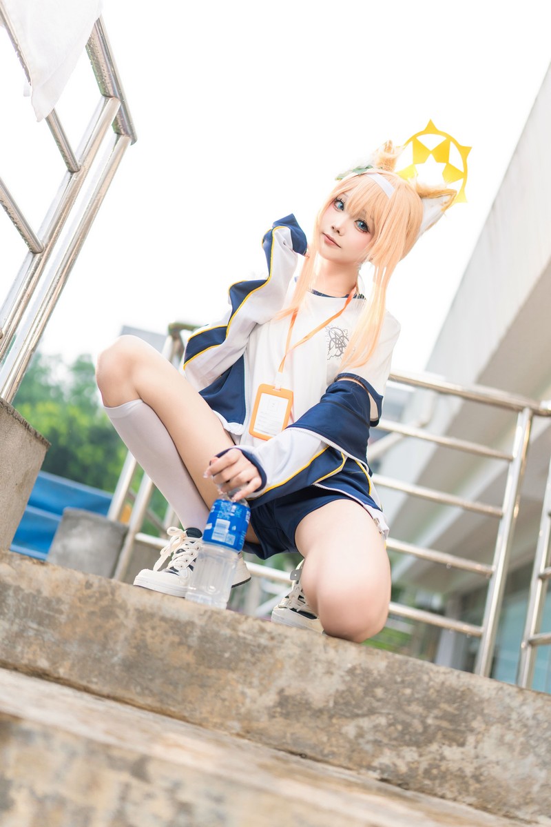 艾西Aiwest 碧蓝档案伊落玛丽体操服Cosplay写真图集 高清美图 44P (178MB)插图8