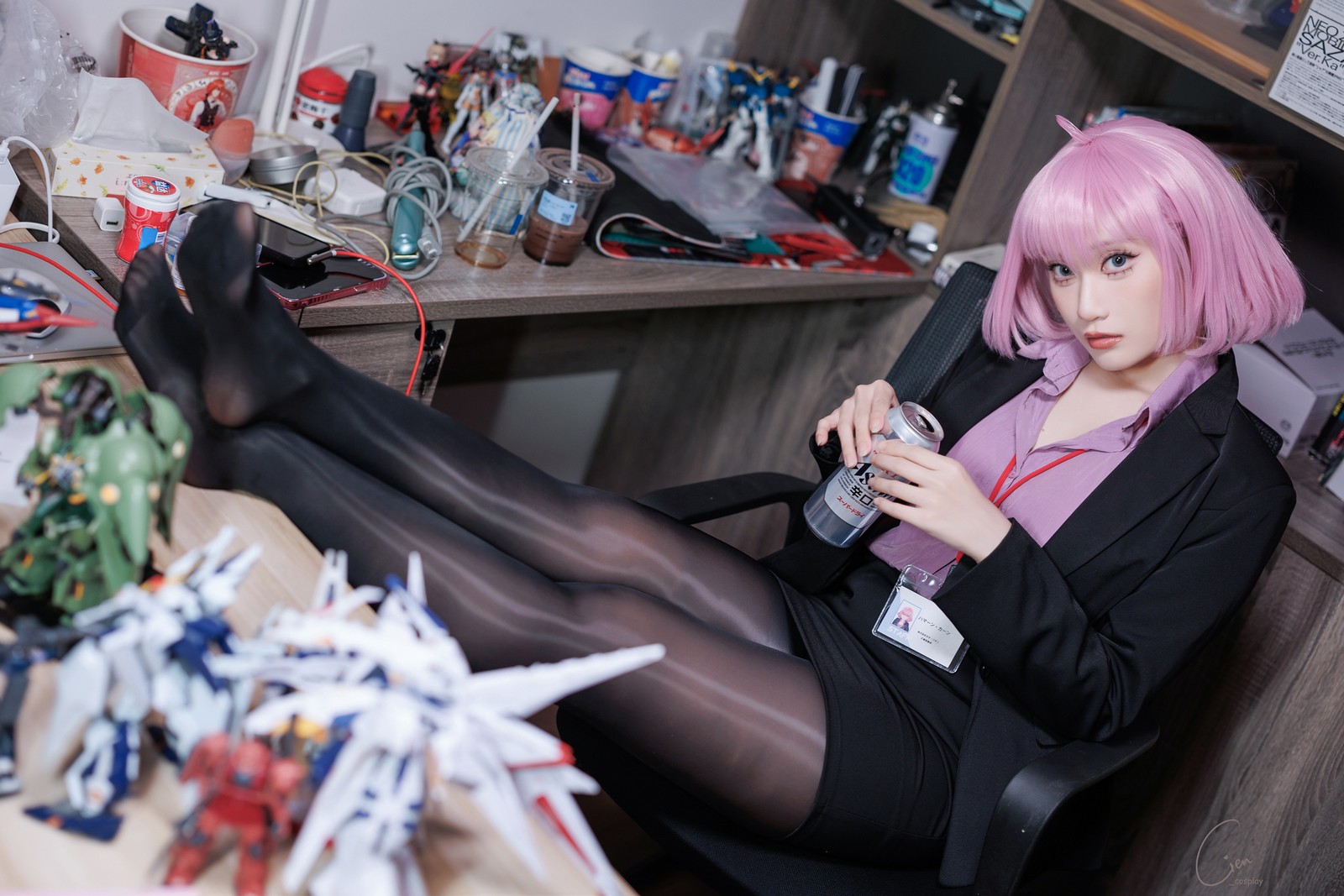 Cien恩恩 Apr.T2 Haman OL 制服 Cosplay 写真合集（25P｜192MB）插图4
