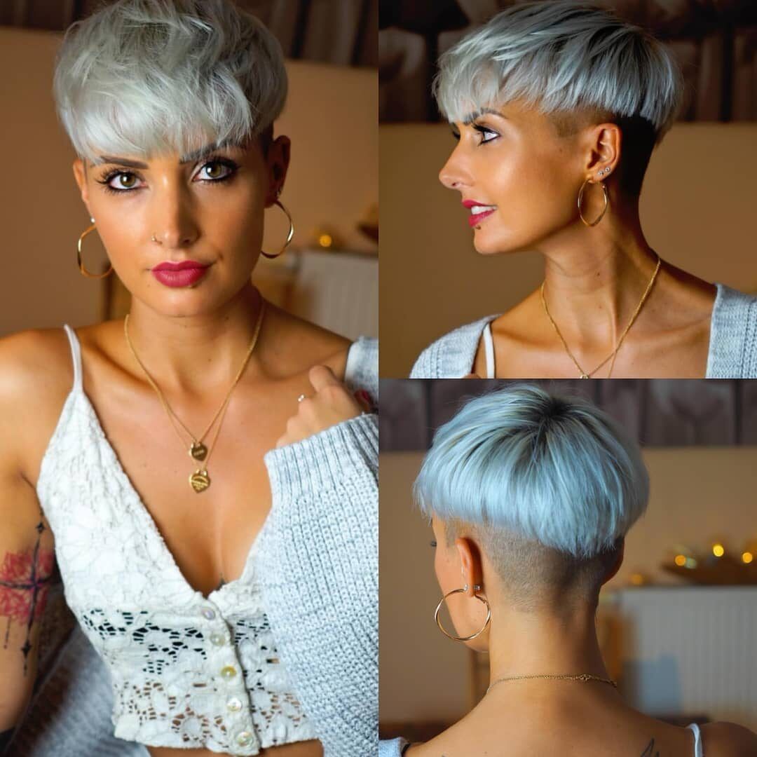 Blonde Punk Undercut Pixie Haircut