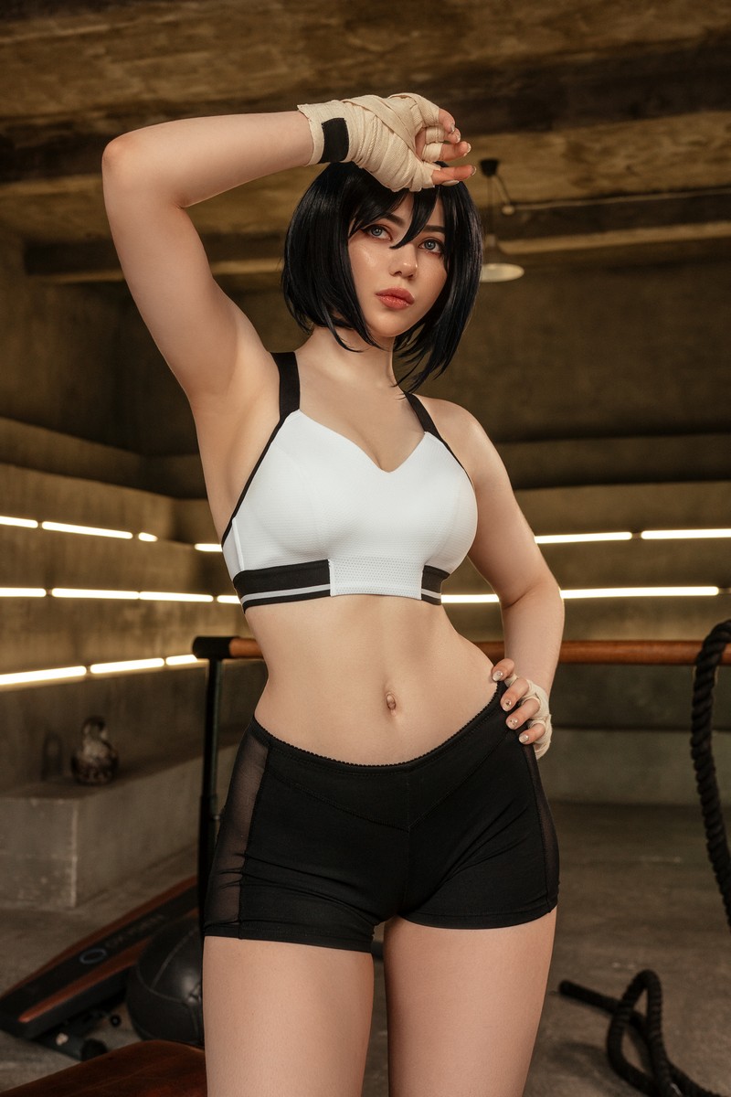 Alina Becker 三笠 Mikasa Ackerman Cosplay 进击的巨人 健身主题写真【36P-47.8M】插图7