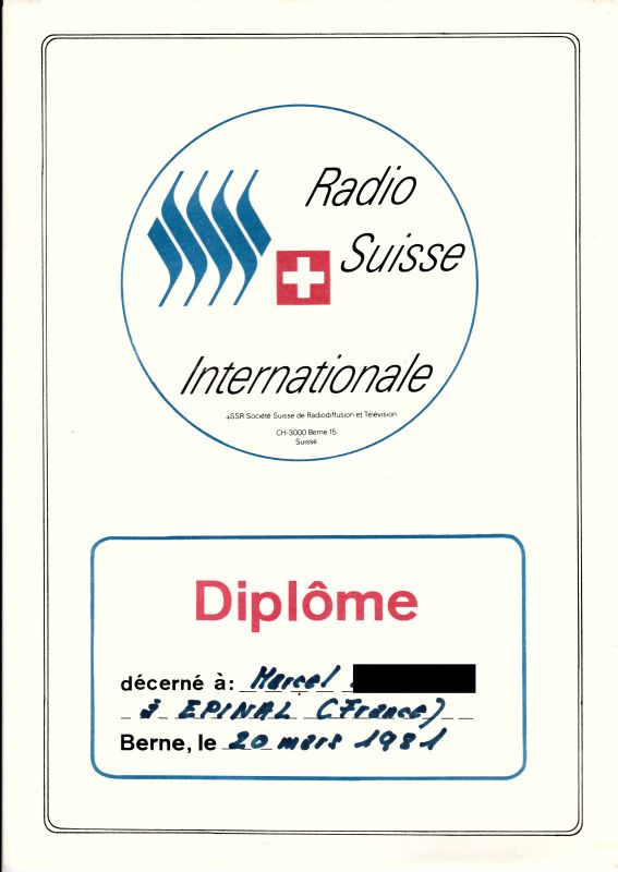 R.SUISSE INTERNATIONAL RSI-diplome