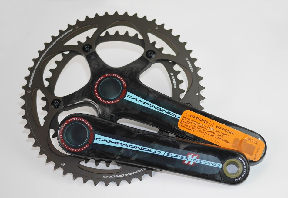 新品 158,000円 CAMPAGNOLO SUPER RECORD TITAN カンパ スーパーレコード FC11-SR293CT クランクセットBMCカーボン 172.5 mm 11速11s 42/54