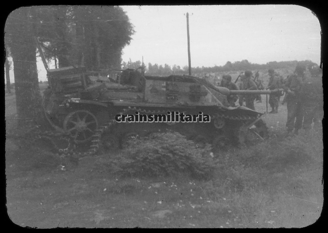 Orig. US Dia Foto Sturmgeschütz III StuG Abschlu