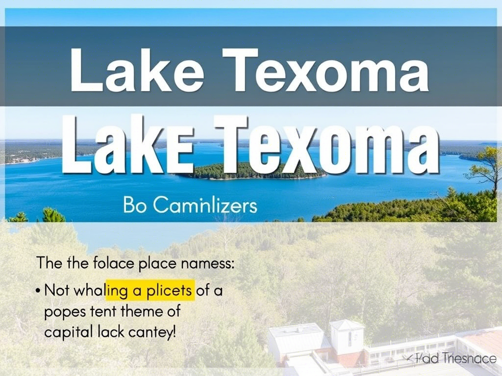 lake texoma should be capitalized