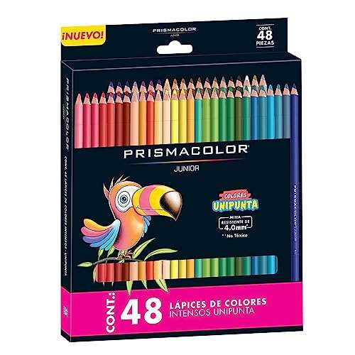 Amazon: Prismacolor Junior Lapices de Colores Intensos, Caja con 48 Colores 
