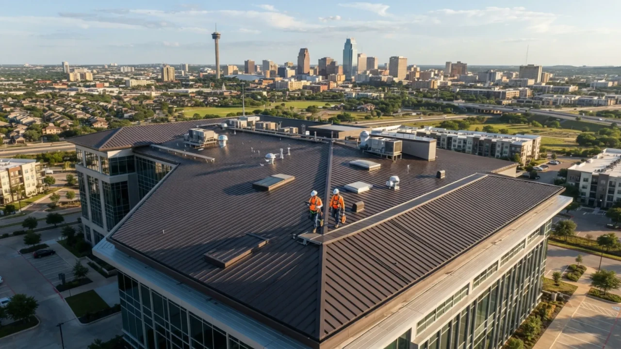 Metal roof contractor inspection San Antonio Texas aluminum steel