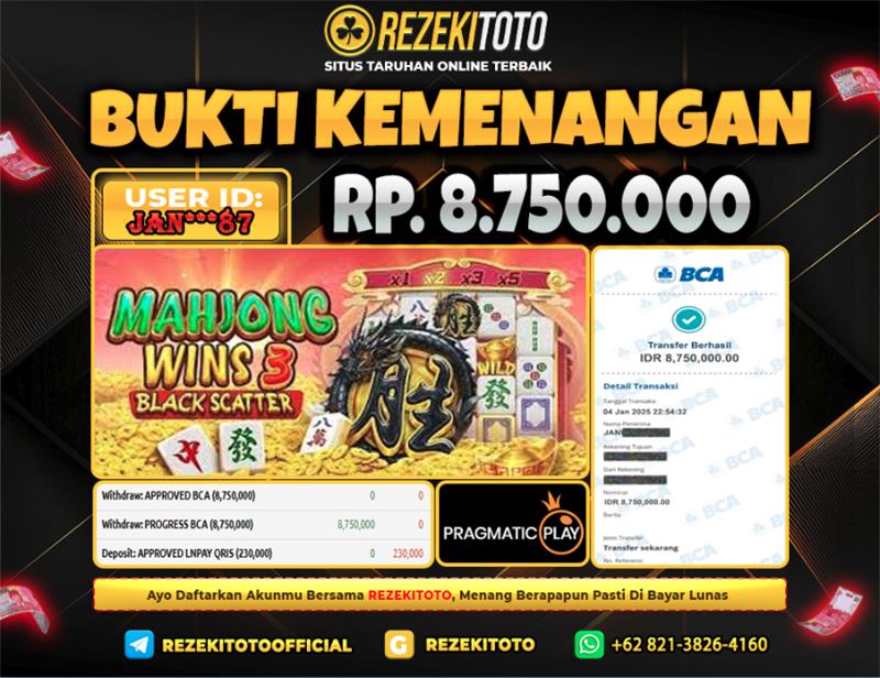 BUKTI KEMENANGAN 04 JANUARI 2026 WINS 3 BLACK SCATTER 8 JUTA 