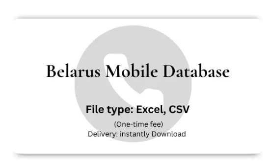 Belarus Mobile Database 10k Phone Number Copy