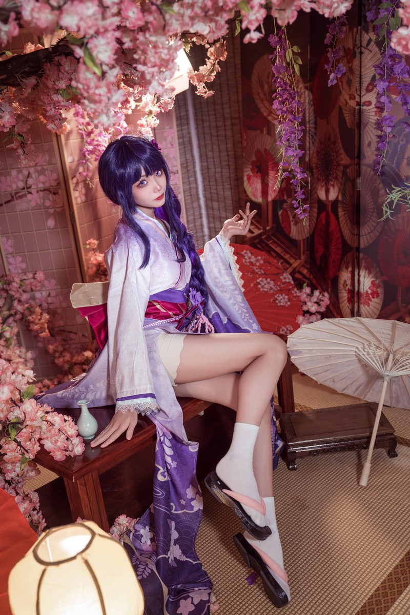 艾西Aiwest 雷电将军Cosplay写真图集 原神角色高清美图 30P (346.6M)插图3