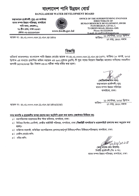 BWDB-Office-Sohayok-Apply-Time-Extension-Notice-2025-PDF