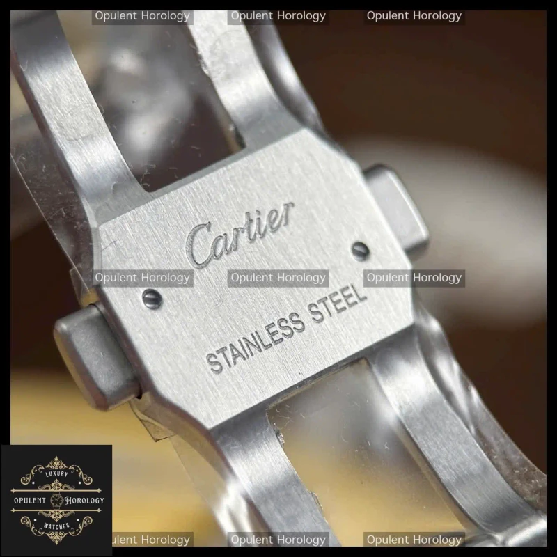 Cartier Santos Skeleton Replica 39.8mm Blue Bezel Steel Bracelet Manual Wind Super Clone
