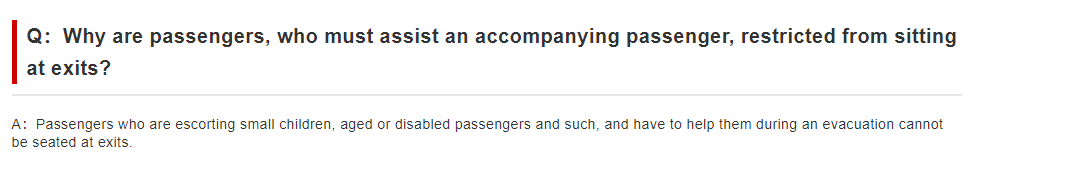 Information for passengers requesting emergency exit row sea - Vuelos a Japón: compañías aéreas, multidestinos...