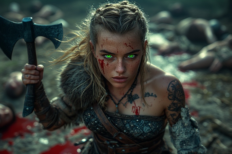 Viking-girl-holding-norse-axe-(15)