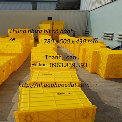 Sóng nhựa bít 5 bánh xe, sóng nhựa đựng hải sản, thùng nhựa công nghiệp./ 0963.839.593 Ms.Loan Song-nhua-khong-banh-xe-1