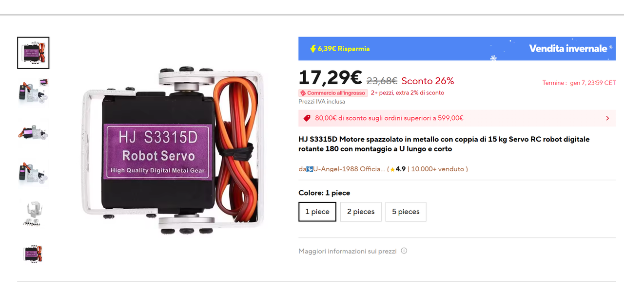2025-01-04 12_01_22-HJ S3315D Motore spazzolato in metallo con coppia di 15 kg Servo RC robot digita