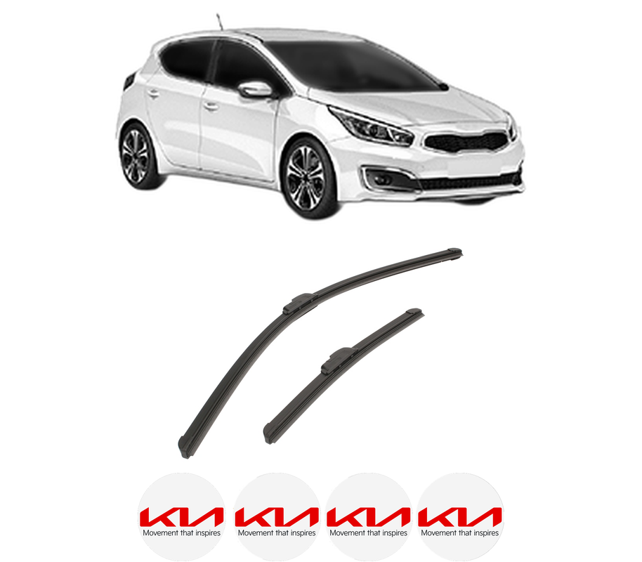 Set stergatoare auto KIA PRO CEE'D Hatchback Van (JD) din 2015-2018, pentru parbriz auto, 2 bucati, Bosch Aerotwin Retrofit, din cauciuc siliconat rezistent, 4 Stickere Auto KIA