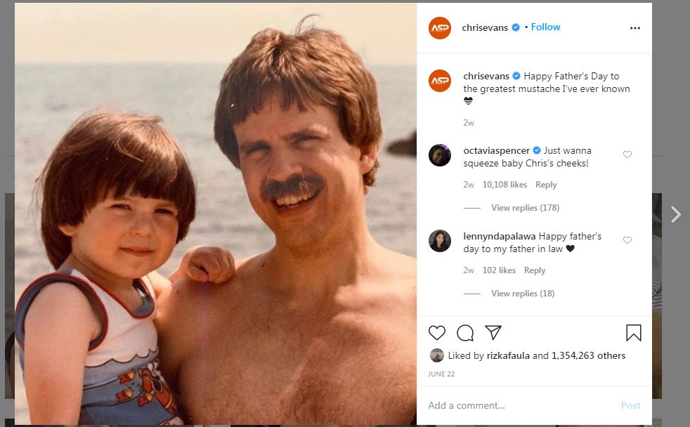 Chris Evans dan ayah