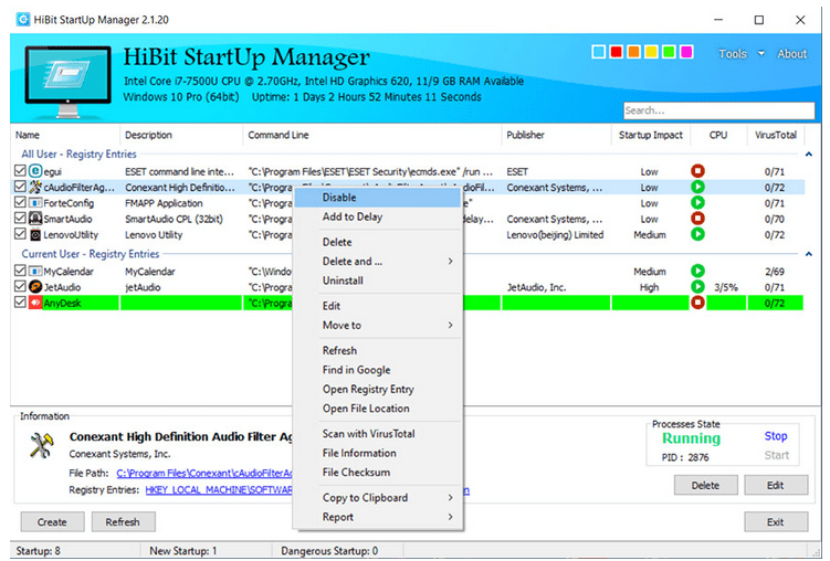 HiBit Startup Manager 2.2.25 (Installer + Portable)