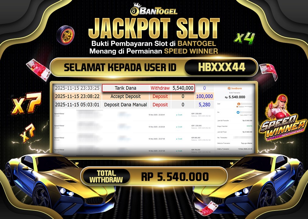 BUKTI JACKPOT LUNAS BANTOGEL