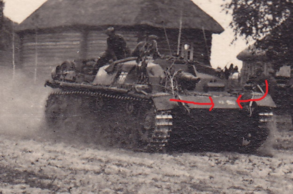 Russland Sturmgeschütz STUG III Kennung an der F