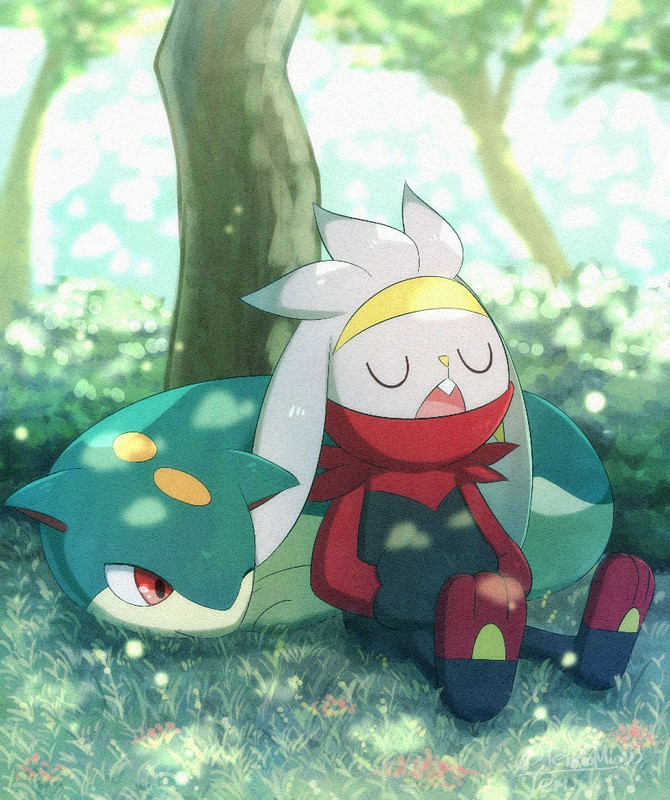 raboot-and-quilava-pokemon-drawn-by-tem-