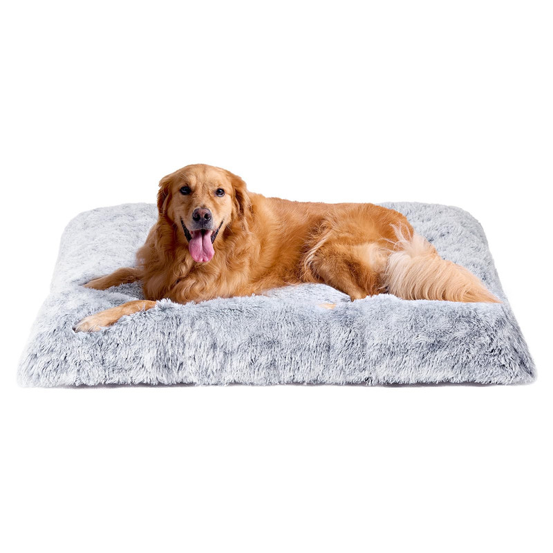 EHEYCIGA Fluffy Dog Crate Bed XL Calming Anti Anxiety