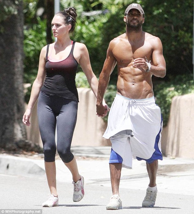 Ricky Whittle spotted roaming on a beach